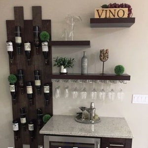 Modular Wine Rack - Nickel Wine Bottle Holder - Wine Rack Panel - Hanging Wine Rack - Customized Wine Rack