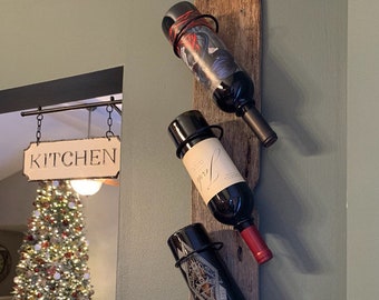 Steel Wine Bottle Holder - DIY Wine Rack - Mountable Bottle Holder - FREE SHIPPING