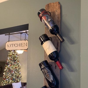 Steel Wine Bottle Holder - DIY Wine Rack - Mountable Bottle Holder - FREE SHIPPING