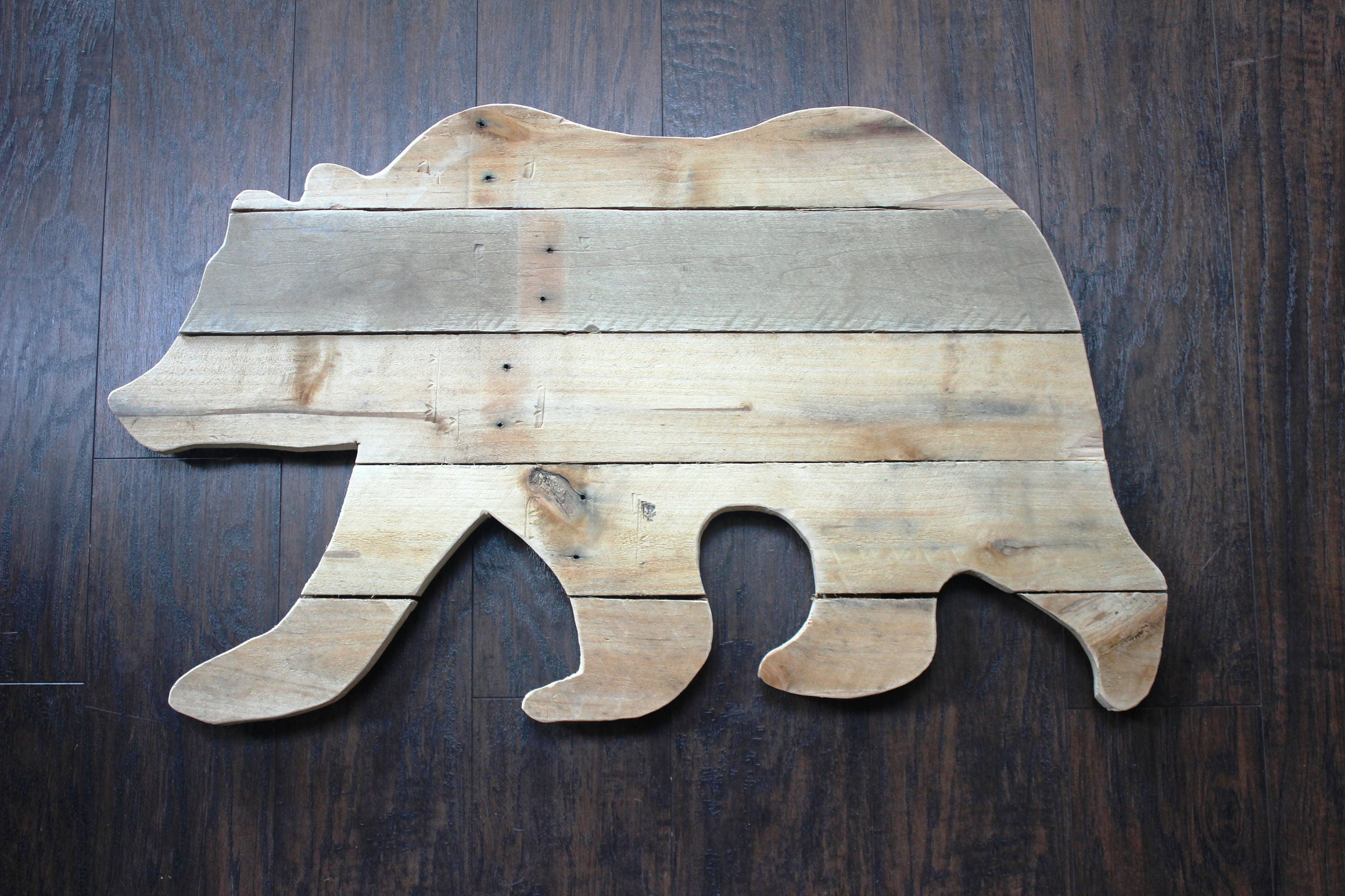 Wood Bear Sign Bear Rustic Wood Sign Pallet Sign Up Etsy