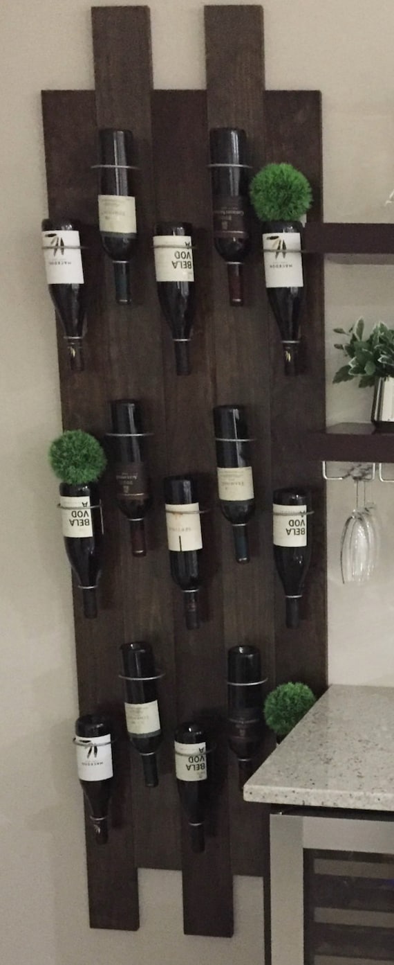 Modular Fir Wood Wine Rack: Black Bottle Holders, Customizable Length