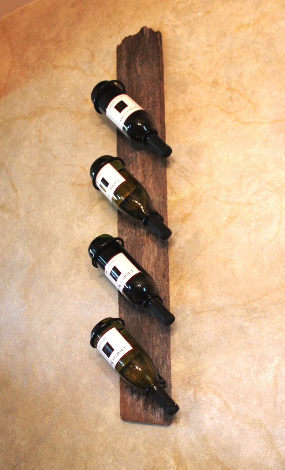 Rustic Wine Rholder Rustic Wine Rack - Reclaimed Wood - Cedar - Metal Wine Bottle Holder - Etsy