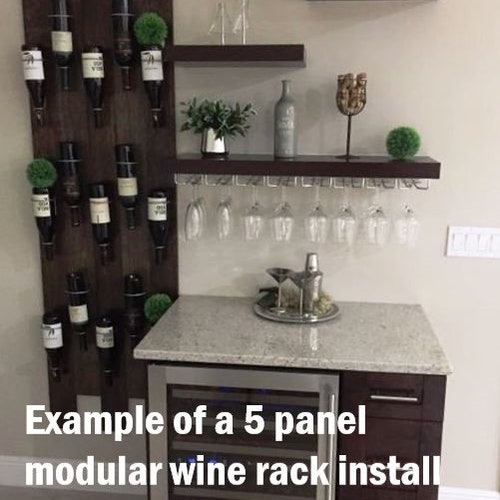 Modular Wine Rack Black Wine Bottle Holder Wine Rack Panel Etsy