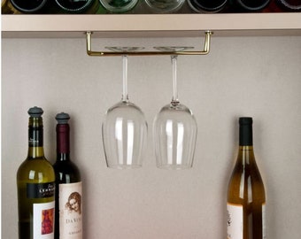 Steel Wine Glass Rack: Kitchen Stemware Holder