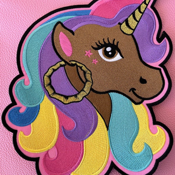 Stay Magical Unicorn 8 Inches in size iron on patch