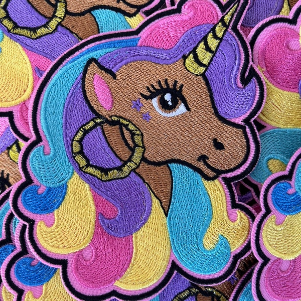 Roxi The Unicorn 4 inches in size iron on patch