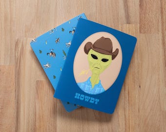 Howdy Alien Cowboy Greeting Card: Funny Friendship Blank Card
