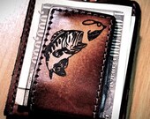 Fishing wallet, front pocket wallet Money Clip, Engravable Wallet, fisherman gift, Money clip wallet, Initials Engraved Free