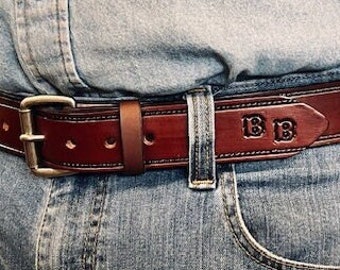 Handmade Leather Belt, Secret Message Optional, Made in the USA by Miller’s Leather Shop