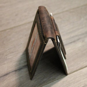MONEY CLIP WALLET, Groomsman Gift, money clip wallet de cuero