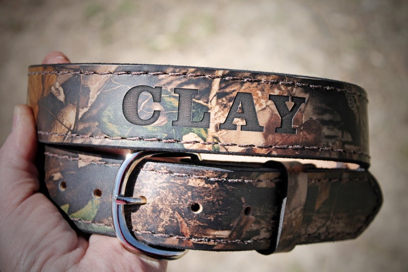Camo Belt hunter belt LEATHER BELT Made in the USA Etsy
