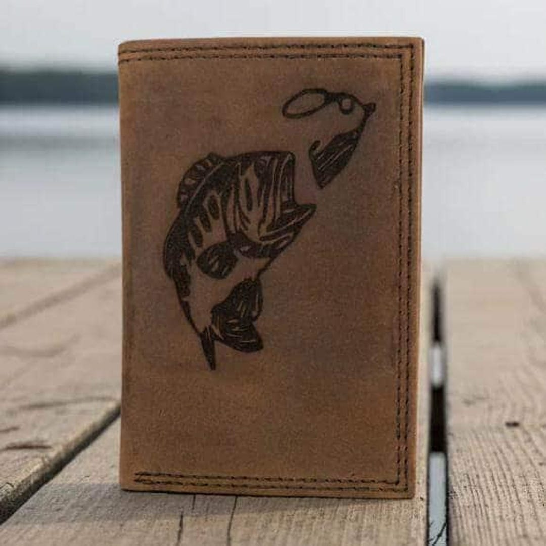 Real Fish Wallet Bass Fish Trifold Wallet - Etsy