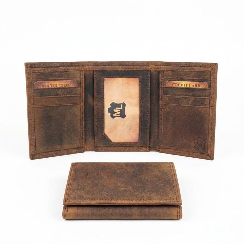 Cowboy Wallet, Praying Cowboy Christian Wallet, Cowboy Church, Distressed Leather Wallet, Three different styles imagem 4