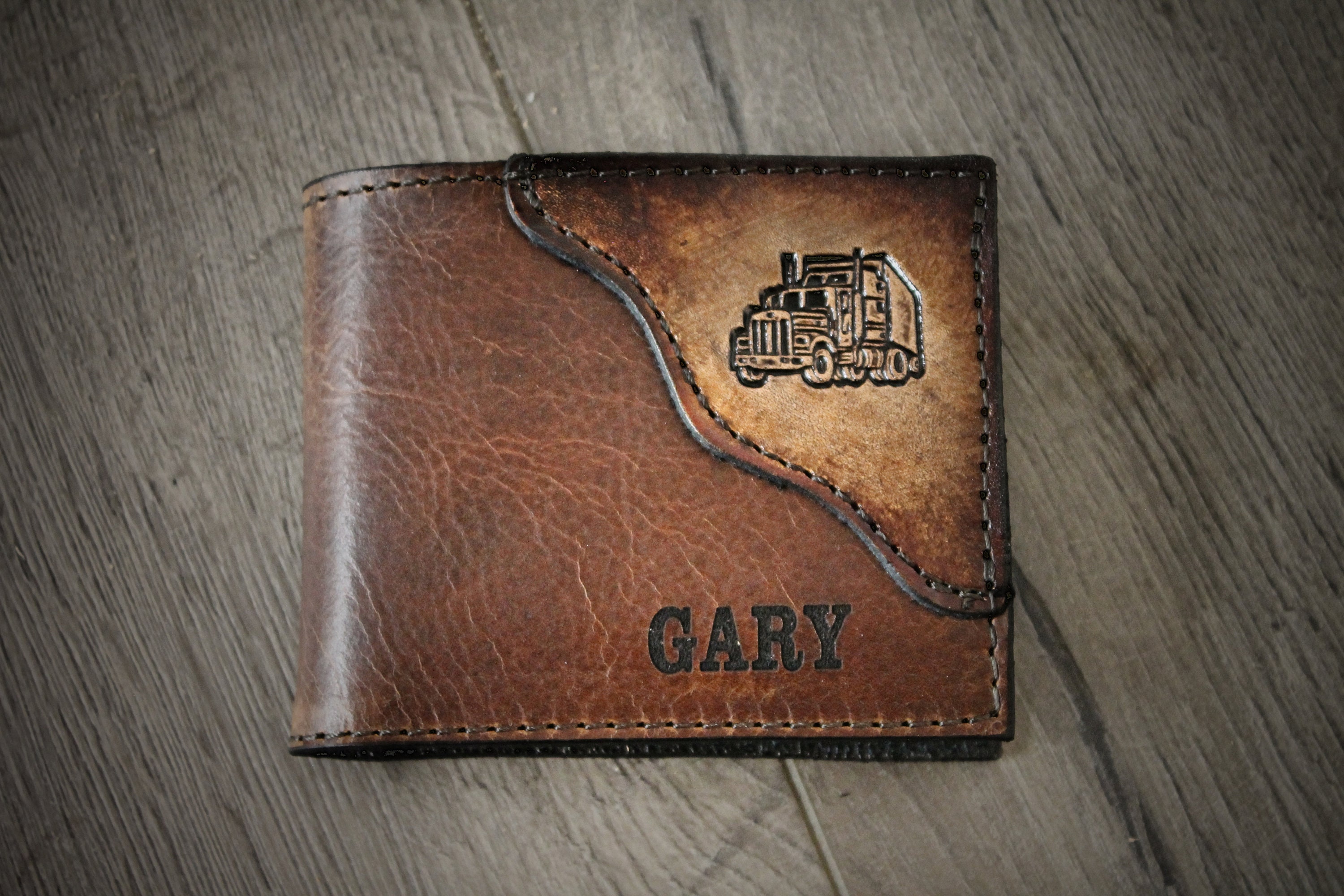 Trucker Wallet, wallet for a truck driver, eighteen wheeler wallet, s…