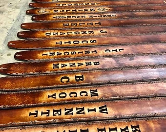Personalized Leather Guitar Strap, MillerLeather.com, Made in the USA
