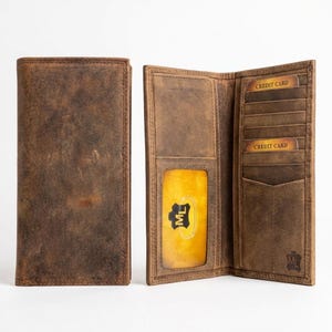Cowboy Wallet, Praying Cowboy Christian Wallet, Cowboy Church, Distressed Leather Wallet, Three different styles imagem 6