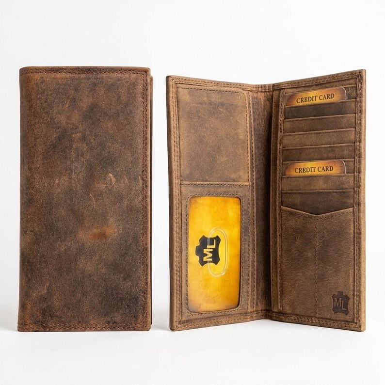 Cowboy Wallet, Praying Cowboy Christian Wallet, Cowboy Church, Distressed Leather Wallet, Three different styles imagem 6