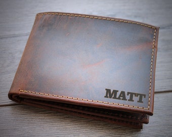 Classic Bifold, Distressed Leather BIFOLD Wallet