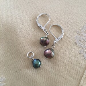Rainbow pearl set peacock pearls