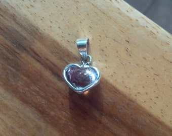 ametrine gemstone heart pendant sterling silver handmade romance