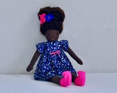 handgefertigte Anziehpuppe nach Waldorfart , hergestellt aus Naturmaterialien, 45cm, Stoffpuppe, nachaltiges Spielzeug, Weihnachtsgeschenk