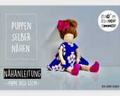 Ebook Stoffpuppe 45cm,Nähanleitung für Stoffpuppe waldorfart 45cm,Tutorial Puppe, Stoffpuppe selber nähen, Sofort Download Schnittmuster