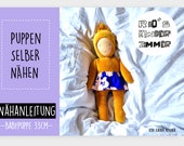 Ebook Babypuppe 33cm, Nähanleitung für Babypuppe nach waldorfart 33cm, Tutorial Puppe , DIY - Puppe, Nähanleitung Stoffpuppe, Zwergenpuppe