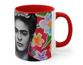 Frida Kahlo Coffee Mug, 11oz (Painting by Carin Steen)