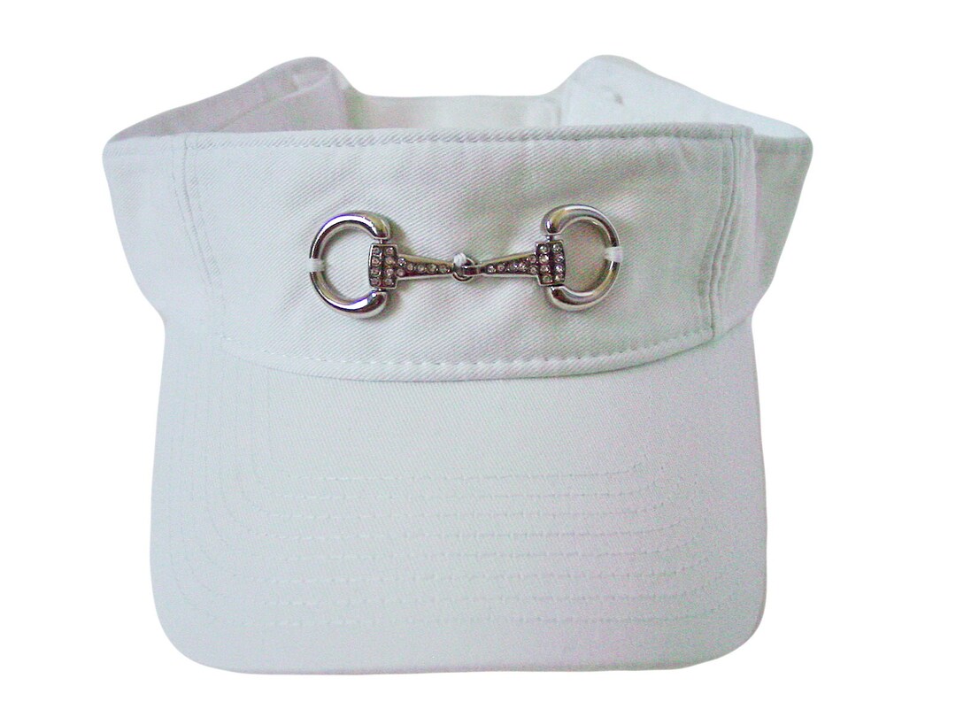 Equestrian Visor Horse Sun Visor White Snaffle Bit Visor Horse Sun Hat Equestrian Hat Horse