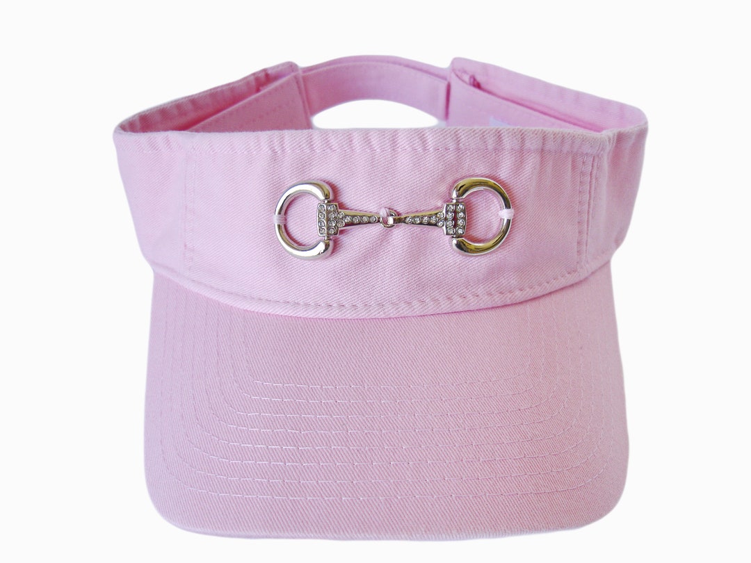 Equestrian Visor, Horse Sun Visor, Snaffle Bit Visor, Pink Visor