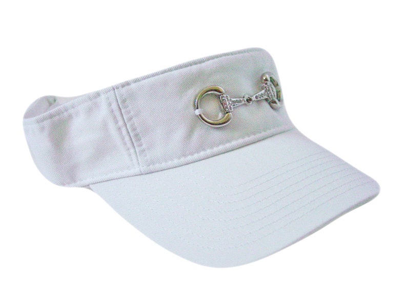 Equestrian Visor Horse Sun Visor White Snaffle Bit Visor Etsy