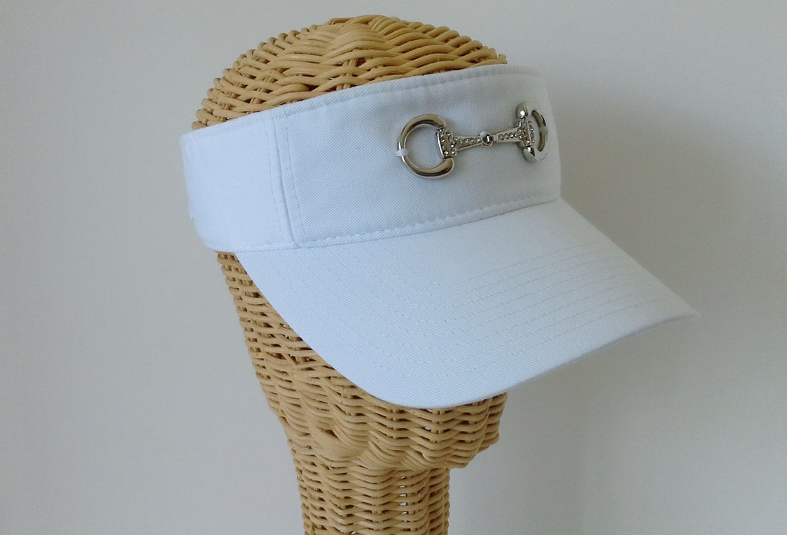 Equestrian Visor Horse Sun Visor White Snaffle Bit Visor Etsy