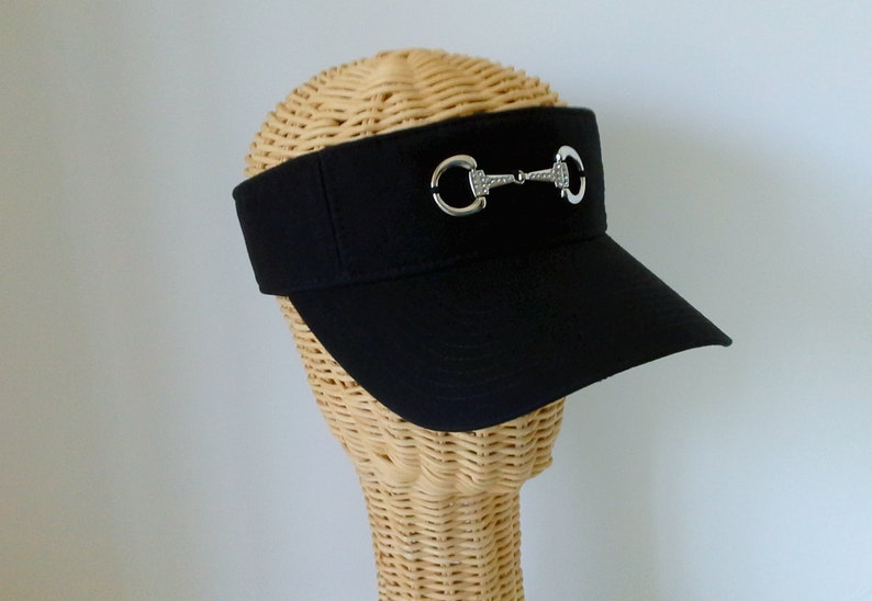 Equestrian Visor Horse Sun Visor Snaffle Bit Visor Black Etsy