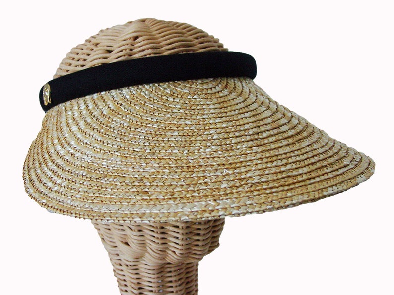 Clip on Visor - Raffia Straw Sun Visor - Equestrian Hat - Horse Clip on Visor - Raffia Straw Sun Visor - Equestrian Hat - Horse