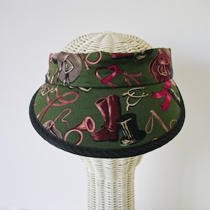 Equestrian Cool Shade Horse Riding Tack Visor, Robert Kaufman Equestrian Fabrics,Cooling Visor