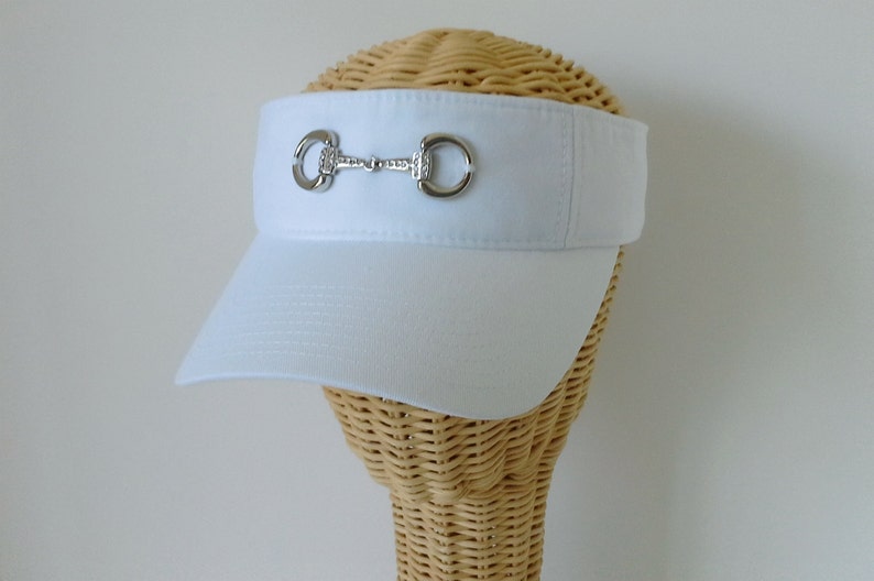 Equestrian Visor Horse Sun Visor White Snaffle Bit Visor Etsy