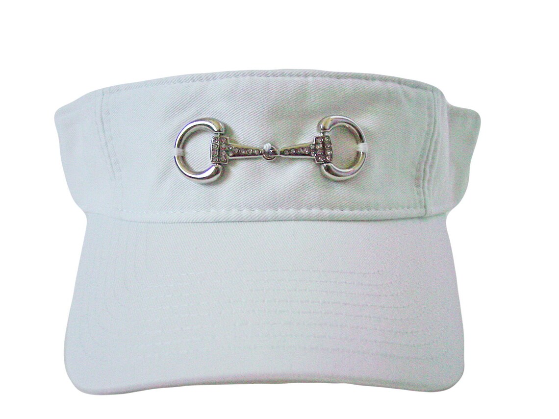 Equestrian Visor Horse Sun Visor White Snaffle Bit Visor Etsy