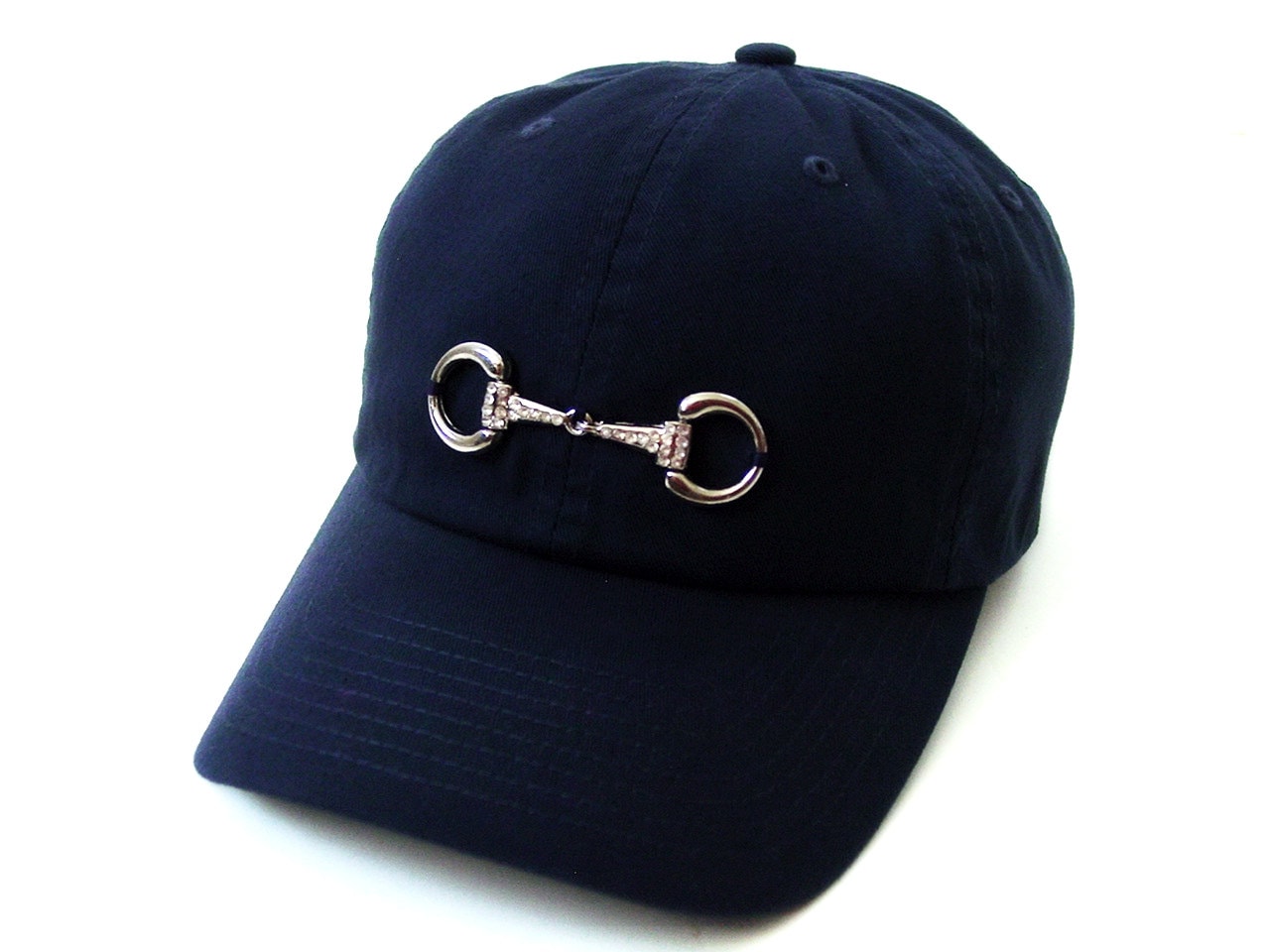 Studded Logo Baseball Cap, Classic Fit, Soft Cotton Pogah Unisex Skull/Skeleton Studded Punk-Army-Cap Cool Flat  main image 2