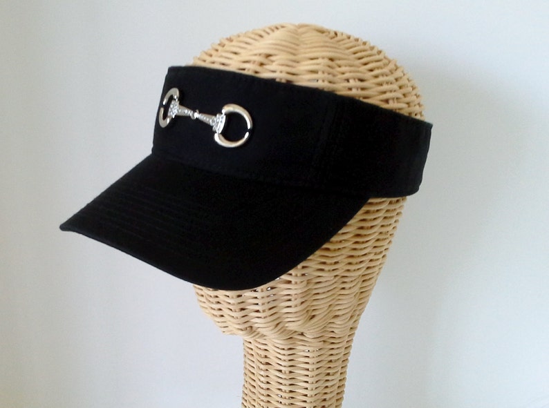 Equestrian Visor Horse Sun Visor Snaffle Bit Visor Black Etsy