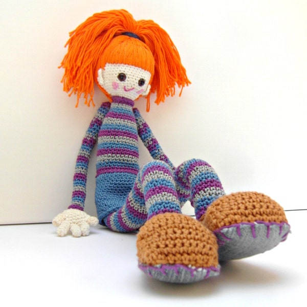 Crochet Doll Pattern - Bel, Cute Crochet Amigurumi Girl, Crochet Pattern