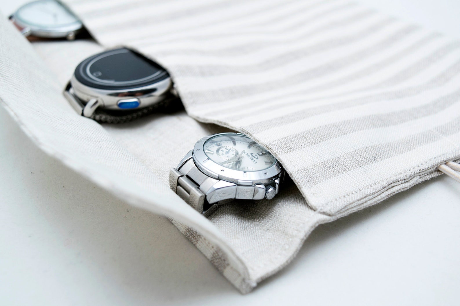 Watch Organizer. Gray Watch Holder Case. Road Linen Holder for Etsy