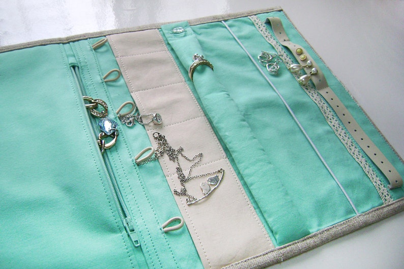 Travel Jewelry Organizer Roll . Holder for Jewelry for Etsy