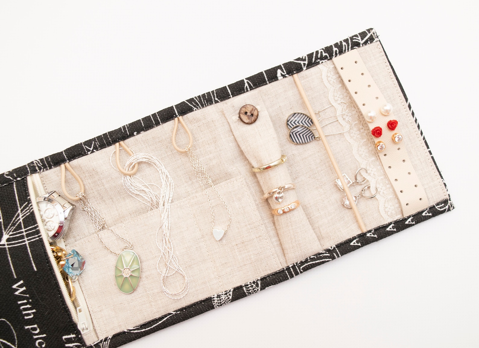 Travel Jewelry Case MINI Jewelry Roll Organizer Blue Holder Etsy