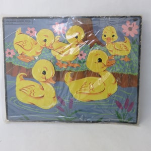 Vintage Kids Jigsaw Ducklings Puzzle Whitman 1955 NOS