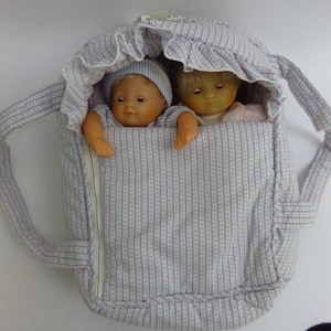 Vintage Doll Back Pack Carrier Cotton Print No Jo of California