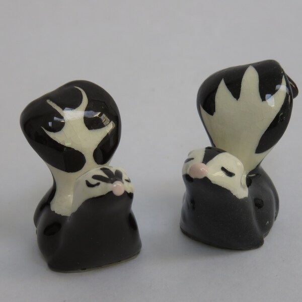 Vintage Miniature Skunks (2) Hagen Renaker California Pottery