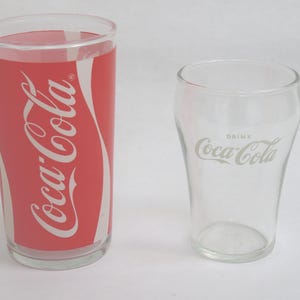 Vintage Coca-Cola Glasses Red and Clear (2) Libbey Glassware