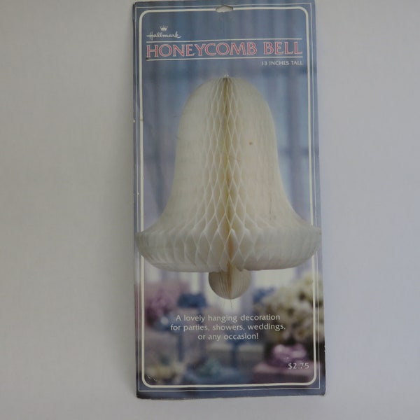 Vintage White Bell Honeycomb Art Tissue Decoration Hallmark