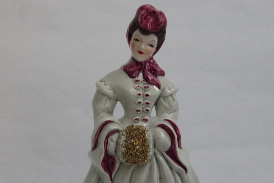 Vintage Lady Figurine dalia by Florence Ceramics California Pottery Etsy