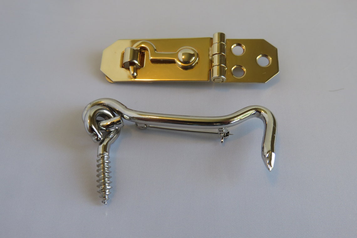 Vintage Pins Silvertone Screen Door Latch Hook and Screw Etsy
